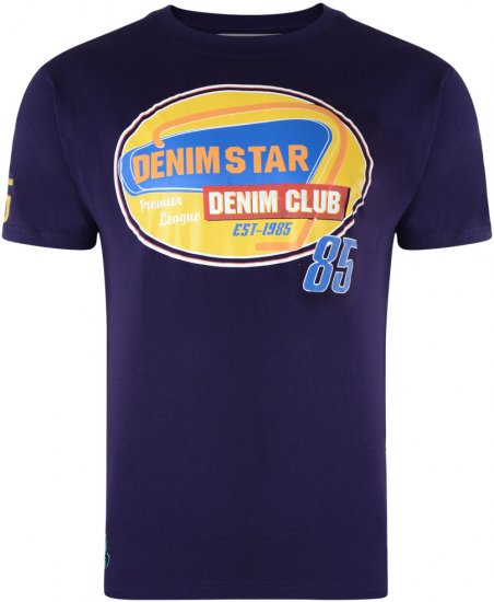Kam Jeans Star 2-pack T-shirt Grey/Purple - T-shirts - Grote Maten T-shirts Heren