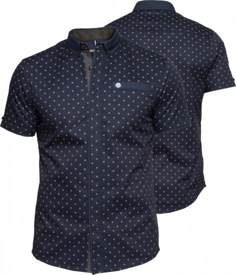 Mish Mash Malmo Navy - Hemden - Overhemden Grote Maten Heren