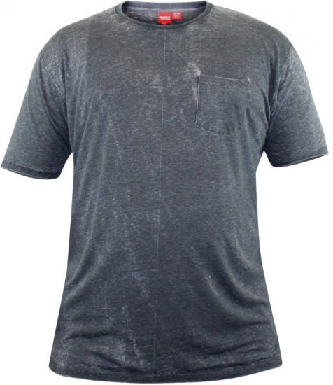 D555 Mavi T-shirt Grey with Pocket - T-shirts - Grote Maten T-shirts Heren