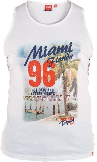 D555 Addison Vest White - T-shirts - Grote Maten T-shirts Heren