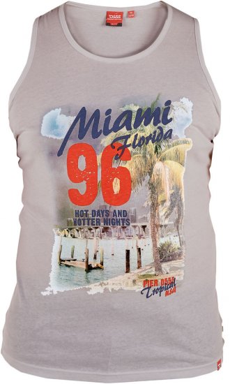 D555 Addison Vest Grey Melange - T-shirts - Grote Maten T-shirts Heren