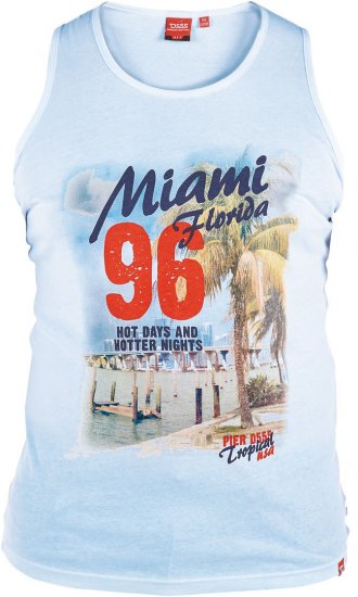 D555 Addison Vest Sky Blue - T-shirts - Grote Maten T-shirts Heren