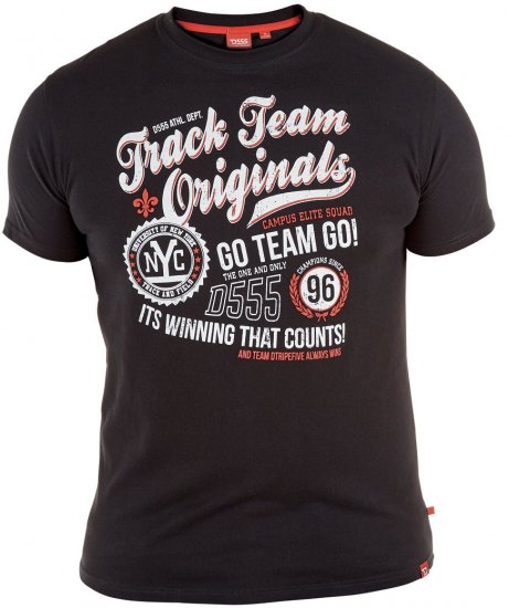 D555 Ernie T-shirt Black - T-shirts - Grote Maten T-shirts Heren