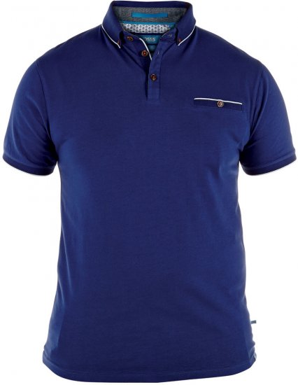 D555 Asia Polo Shirt Blue - Polo shirts - Grote Maten Poloshirts Heren