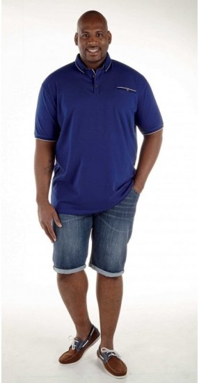 D555 Asia Polo Shirt Blue - Polo shirts - Grote Maten Poloshirts Heren