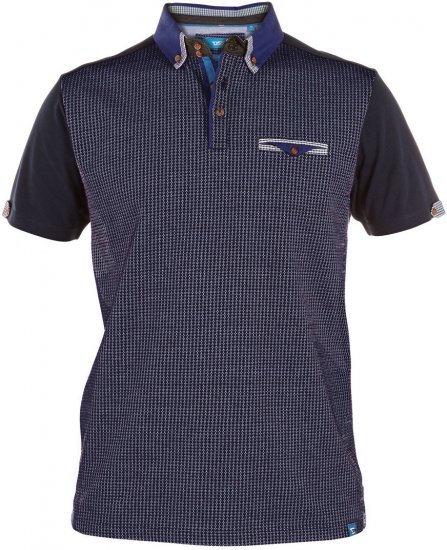 D555 Farley Polo Shirt Navy/Blue - Polo shirts - Grote Maten Poloshirts Heren