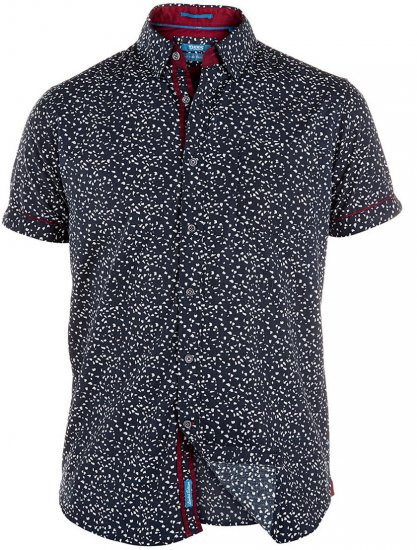 D555 Hadley Shirt Navy/Off White - Hemden - Overhemden Grote Maten Heren