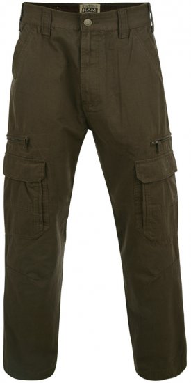 Kam Jeans Cargo pants Khaki - Jeans & broeken - Jeans & Broeken Grote Maten Heren