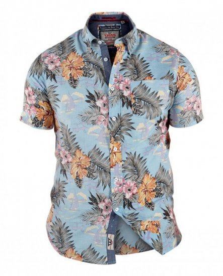 D555 Honolulu Short Sleeve Shirt - Hemden - Overhemden Grote Maten Heren