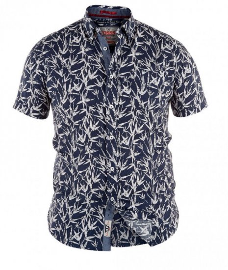 D555 Lahaina Shirt Navy - Hemden - Overhemden Grote Maten Heren