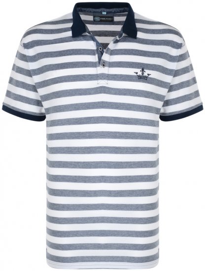 Kam Jeans Stripe Polo - Polo shirts - Grote Maten Poloshirts Heren