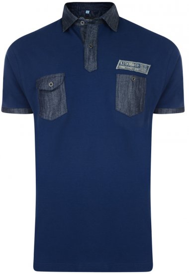 Kam Jeans Pique Polo Indigo - Polo shirts - Grote Maten Poloshirts Heren