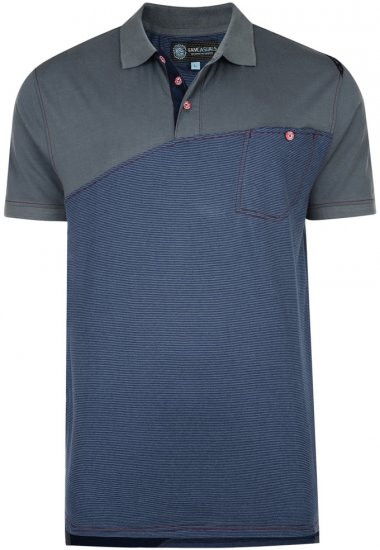 Kam Jeans Raw Contrast Polo - Polo shirts - Grote Maten Poloshirts Heren