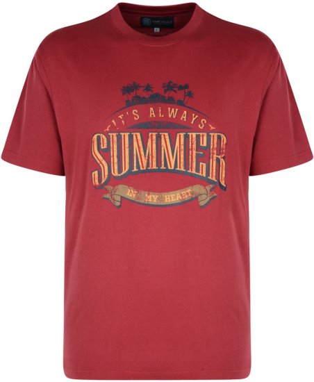 Kam Jeans Summer Beach 2-pack T-shirt - T-shirts - Grote Maten T-shirts Heren