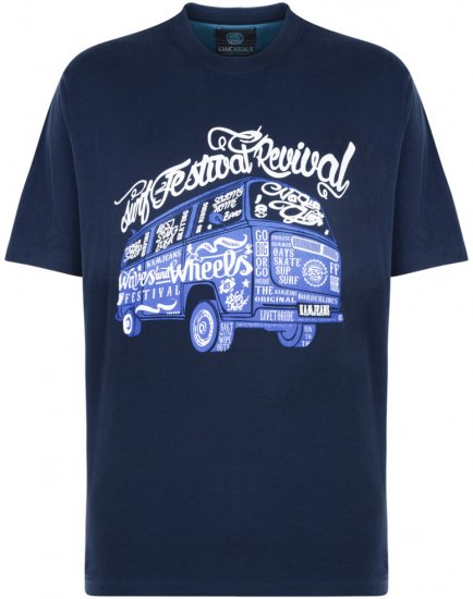 Kam Jeans Festival Combi T-shirt - T-shirts - Grote Maten T-shirts Heren