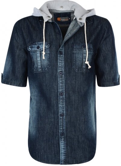 Kam Jeans Shirt with Hood - Hemden - Overhemden Grote Maten Heren