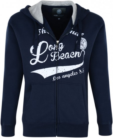 Kam Jeans Long beach Hoody Navy - Sweaters & hoodies - Sweaters & Hoodies Grote Maten Heren