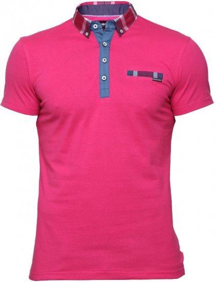 Mish Mash Polo Vinny Pink - Polo shirts - Grote Maten Poloshirts Heren