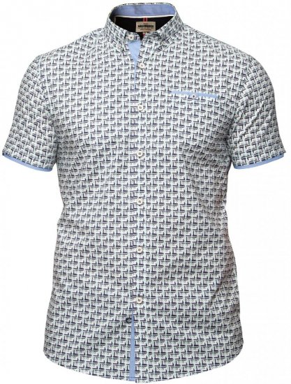 Mish Mash Tadley Mint-Navy - Hemden - Overhemden Grote Maten Heren