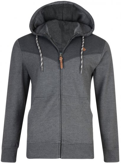 Kam Jeans Panel Print Hoody Charcoal - Sweaters & hoodies - Sweaters & Hoodies Grote Maten Heren