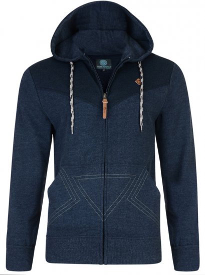 Kam Jeans Panel Print Hoody Navy - Sweaters & hoodies - Sweaters & Hoodies Grote Maten Heren