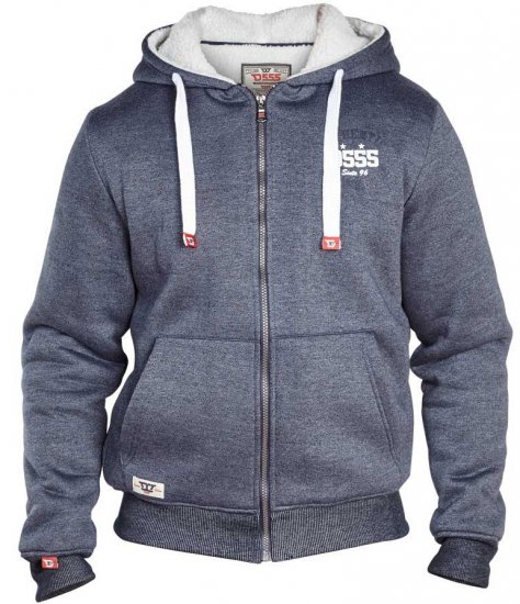 D555 Halbert Fur Lined Hood Full Zipper - Sweaters & hoodies - Sweaters & Hoodies Grote Maten Heren