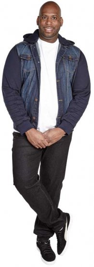 D555 CURTIS Denim Jacket With Detachable Hood - Jassen - Grote Maten Herenjassen