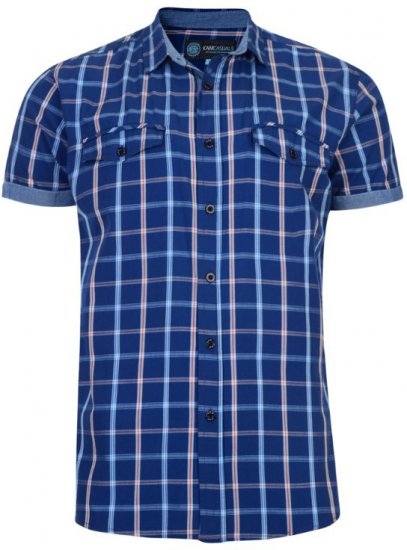 Kam Jeans Check Shirt Denim - Hemden - Overhemden Grote Maten Heren