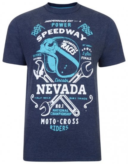 Kam Jeans Nevada Speedway Tee - T-shirts - Grote Maten T-shirts Heren