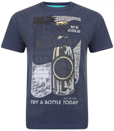 Kam Jeans Nebraska Vintage Tee - T-shirts - Grote Maten T-shirts Heren