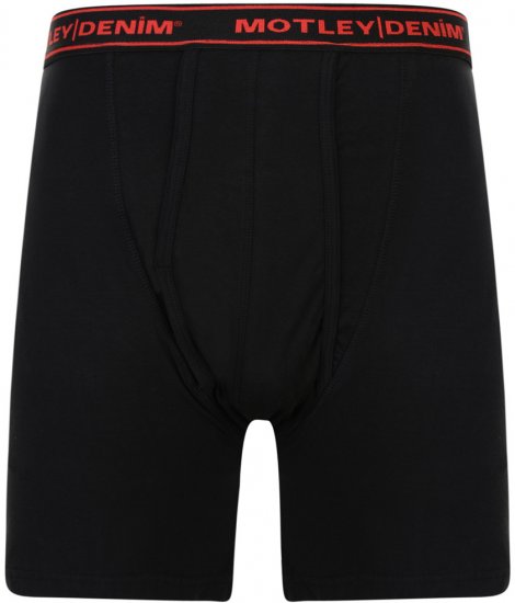 Motley Denim Boxer Shorts Black 2-pack - Ondergoed & zwem - Grote Maten Ondergoed Heren