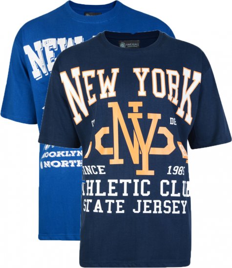 Kam Jeans Twin Pack NY - T-shirts - Grote Maten T-shirts Heren