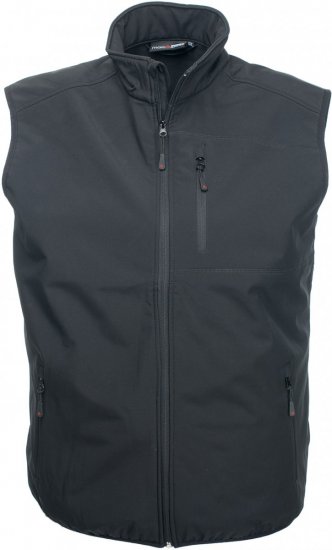 Marc & Mark Softshell-vest Black - Jassen - Grote Maten Herenjassen