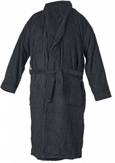 Abraxas Bathrobe 100% Cotton Black - Ondergoed & zwem - Grote Maten Ondergoed Heren