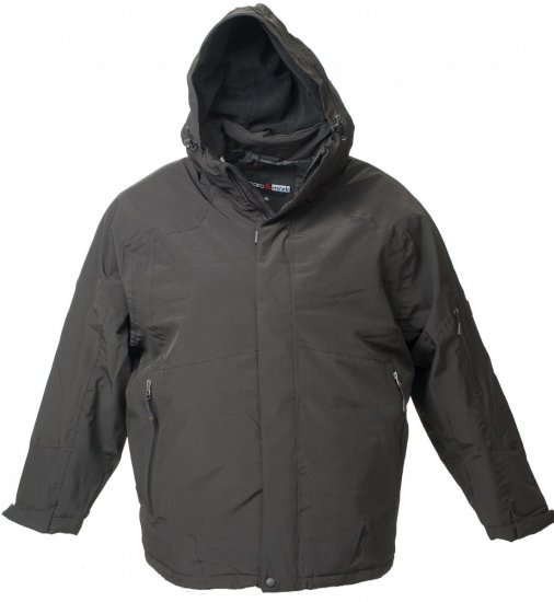 Marc & Mark Basel Tech-winter jacket Black - Jassen - Grote Maten Herenjassen