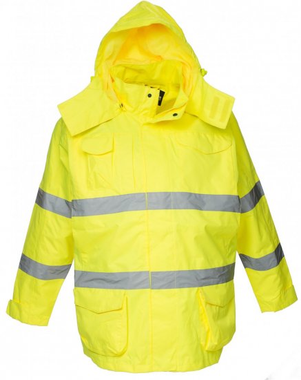 Marc & Mark Hi Vis Rainjacket Yellow - Werkkleding - Werkkleding Grote Maten Heren