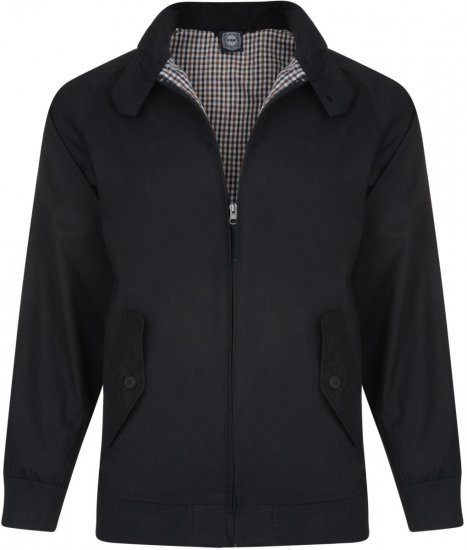 Kam Jeans Harrington-Jacket Black - Jassen - Grote Maten Herenjassen