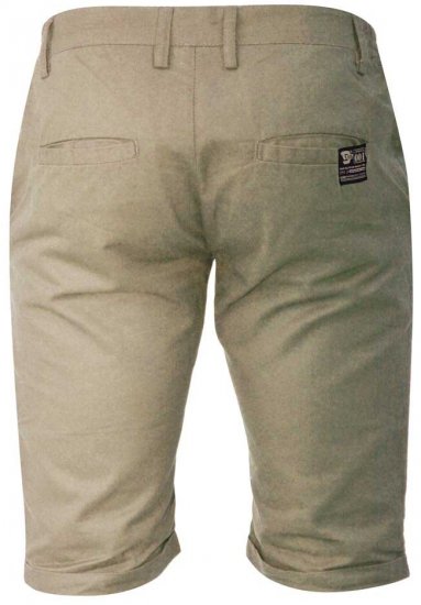 D555 PANAMA Chino Short With Side Elasticated Waist Khaki - Shorts - Grote Maten Korte Broeken Heren