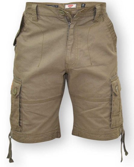 D555 Jarrod Cargo Short Khaki - Shorts - Grote Maten Korte Broeken Heren