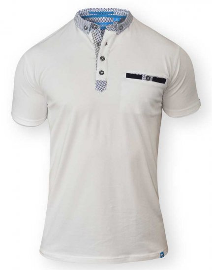 D555 HAYDEN Short Sleeve Polo White - Polo shirts - Grote Maten Poloshirts Heren