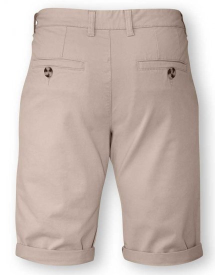 D555 COLTEN Stretch Cotton Chino Short Beige - Shorts - Grote Maten Korte Broeken Heren