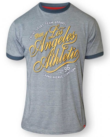 D555 IRVIN Athletic T-Shirt Grey - T-shirts - Grote Maten T-shirts Heren
