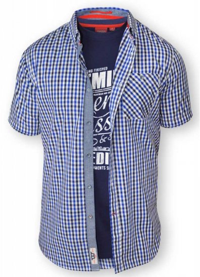 D555 JAIDEN Short Sleeve Shirt & T-shirt Combo - Hemden - Overhemden Grote Maten Heren