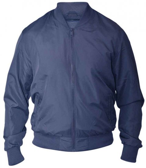 D555 JAMES Lined Bomber Jacket Navy - Jassen - Grote Maten Herenjassen