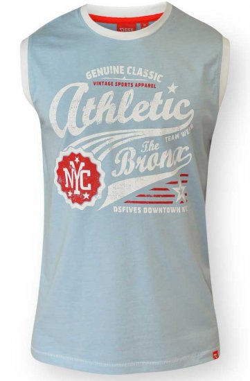 D555 JOVAN Athletic Sleeveless T-shirt Blue - T-shirts - Grote Maten T-shirts Heren
