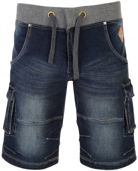 Kam Jeans Dito Denim Shorts Dark Used - Shorts - Grote Maten Korte Broeken Heren