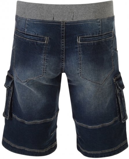 Kam Jeans Dito Denim Shorts Dark Used - Shorts - Grote Maten Korte Broeken Heren
