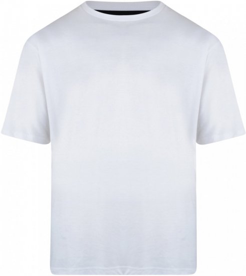 Motley Denim T-shirt White - T-shirts - Grote Maten T-shirts Heren