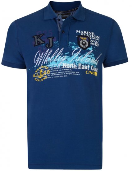 Kam Jeans Marine Pique Polo - Navy - Polo shirts - Grote Maten Poloshirts Heren