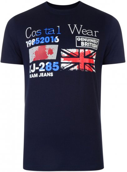 Kam Jeans Costal Wear Tee - T-shirts - Grote Maten T-shirts Heren